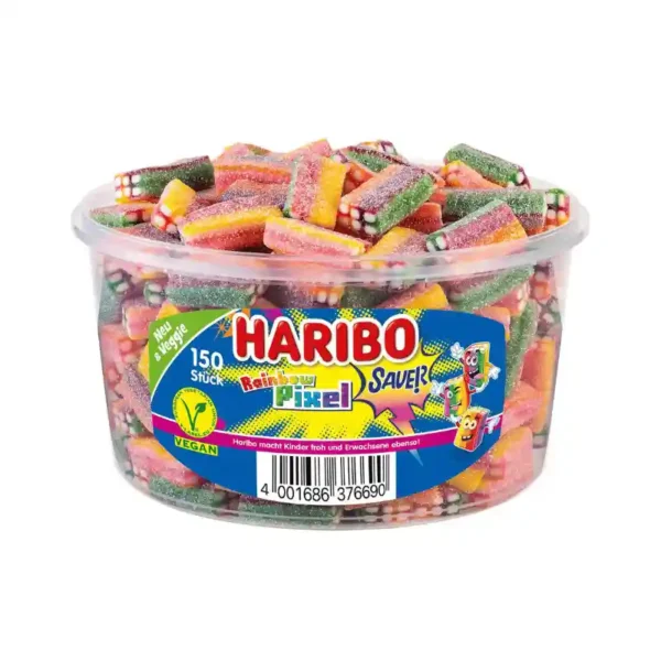 Haribo Rainbow Pixel zuur veggie 150st